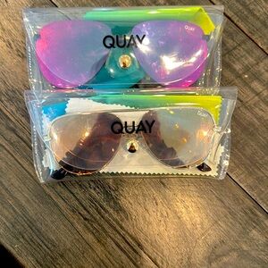 Quay Sunglasses Set - Pink and Gold